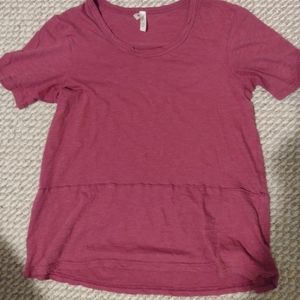 Pact organic cotton tee, small, pink